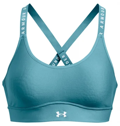Топ женский Under Armour Infinity Mid Covered Sports Bra Light Blue 1363353-433