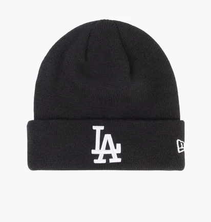 Шапка унисекс NEW ERA Mlb Cuff Knit La Dodgers Black 12122730