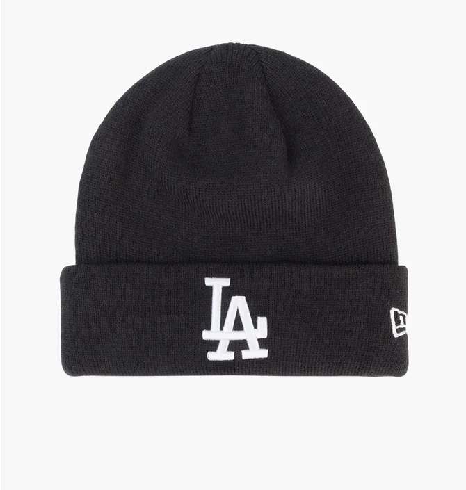 Шапка унисекс NEW ERA Mlb Cuff Knit La Dodgers Black 12122730
