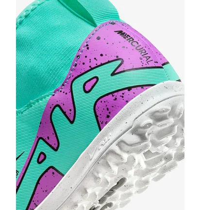 Сороконіжки дитячі Nike Air Zoom Mercurial Superfly 9 Academy Tf Junior Turquoise DJ5616-300