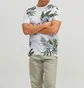 Футболка чоловіча Jack & Jones Jprblatropic Aop Ss Crew Sn White/Multi 12203764-WHITE
