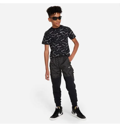 Футболка дитяча Nike Nsw Tee Swoosh Aop Black FN9605-010