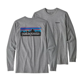 Лонгслив мужской Patagonia L/S P-6 Logo Responsibili-Tee Grey 38518GLH