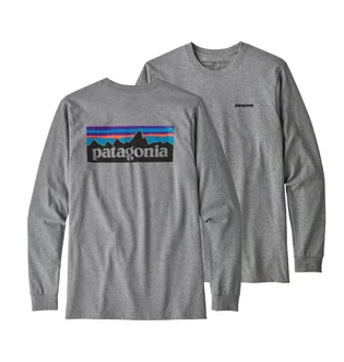 Лонгслив мужской Patagonia L/S P-6 Logo Responsibili-Tee Grey 38518GLH