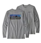 Лонгслів чоловічий Patagonia L/S P-6 Logo Responsibili-Tee Grey 38518GLH