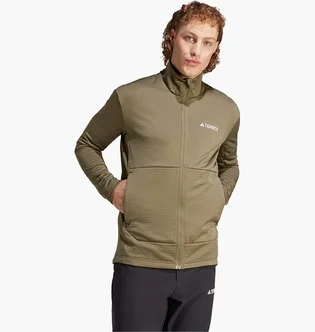 Кофта мужская Adidas Terrex Multi Light Fleece Full-Zip Jacket Olive IQ3742