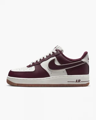 Кроссовки мужские Nike Air Force 1 07 Lv8 Se Varsity Casual Shoes Bordo/White Dq7659-102