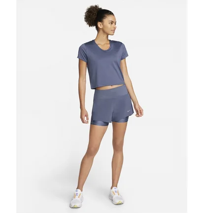 Шорты женские Nike Dri-Fit Swift Mid-Rise 3 2-In-1 Running Shorts With Pockets Blue DX1029-491