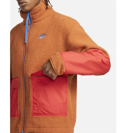 Куртка чоловіча Nike Mens Fleece Full-Zip Jacket Orange Dd5021-246