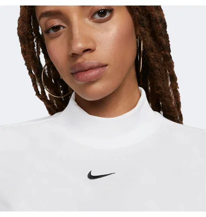 Футболка женская Nike Nsw Essntl Rib Mock Ss Top White DV7958-100