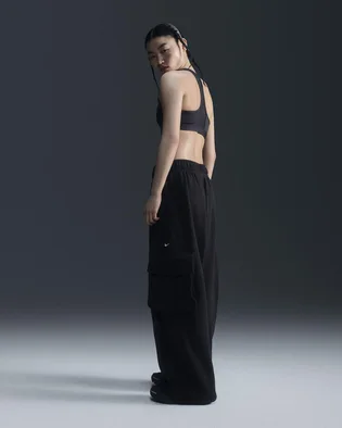 Штани жіночі Nike Sportswear Low-Rise Oversized French Terry Open-Hem Pants Black FV7512-010