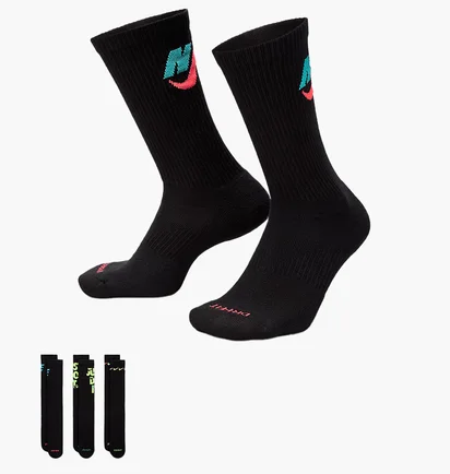 Шкарпетки унісекс Nike Everyday Plus Cushioned Black (3 пари) DH3822-910