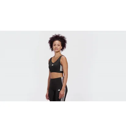 Топ женский Adidas Essentials 3-Stripes Crop Top Black Gs1343