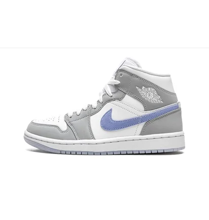 Кроссовки женские Air Jordan Wmns 1 Mid White/Grey BQ6472-105