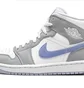 Кроссовки женские Air Jordan Wmns 1 Mid White/Grey BQ6472-105
