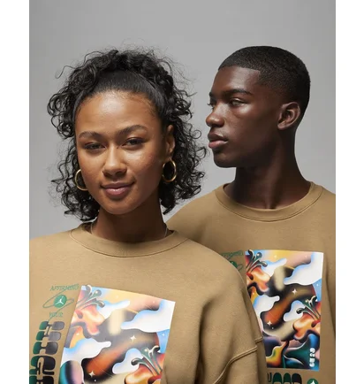 Світшот унісекс Air Jordan Artist Series By Moss Brooklyn Fleece Crew Brown FD7860-258