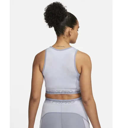 Топ жіночий Nike Pro Dri-Fit Crop Tank Light Blue DX0061-519