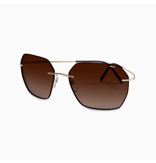 Солнцезащитные очки женские Silhouette Brown/Gold 8745-7930