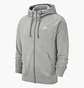 Толстовка чоловіча Nike M Nsw Club Hoodie Fz Ft Grey BV2648-063
