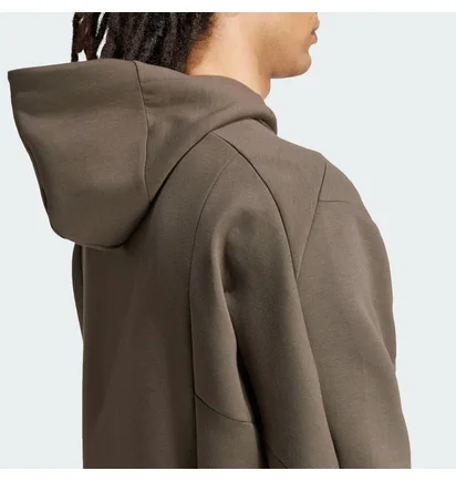 Худи мужское Adidas D4T Full-Zip Ho Erkek Sweatshirt Brown IY1133