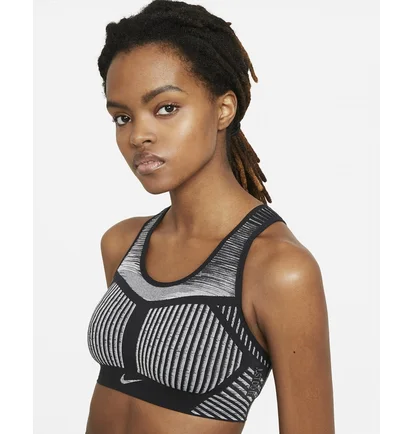 Топ женский Nike Womens High-Support Non-Padded Sports Bra Grey Aj4047-014