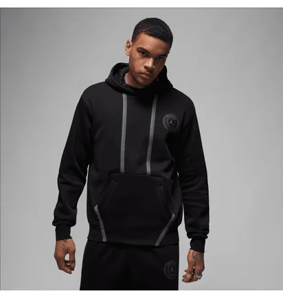 Худи мужское Air Jordan Paris Saint-Germain Fleece Pullover Hoodie Black DZ2923-010