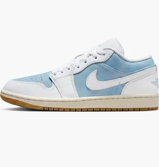 Кроссовки женские Air Jordan 1 Low White/Blue HQ2004-400