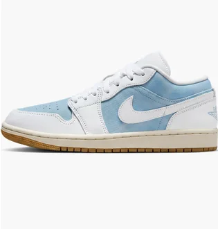 Кроссовки женские Air Jordan 1 Low White/Blue HQ2004-400