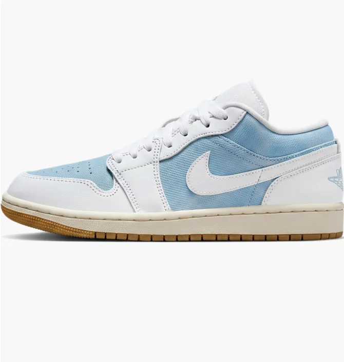 Кроссовки женские Air Jordan 1 Low White/Blue HQ2004-400