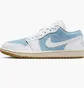 Кроссовки женские Air Jordan 1 Low White/Blue HQ2004-400