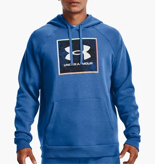 Худи мужское Under Armour Hooded Sweatshirt Rival Fleece Graphic Blue 1370349-474