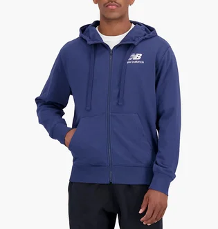 Толстовка чоловіча New Balance Essentials Stacked Logo French Terry Blue MJ31536-NNY