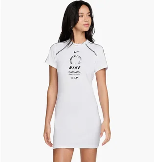 Платье женское Nike Sportswear Short-Sleeve Dress White HF5955-100
