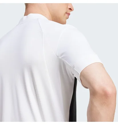 Футболка чоловіча Adidas Tennis Heat.Rdy Pro Freelift Henley Polo Shirt Black/White IS8970