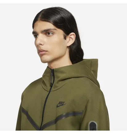 Толстовка чоловіча Nike Sportswear Tech Fleece Olive CU4489-326