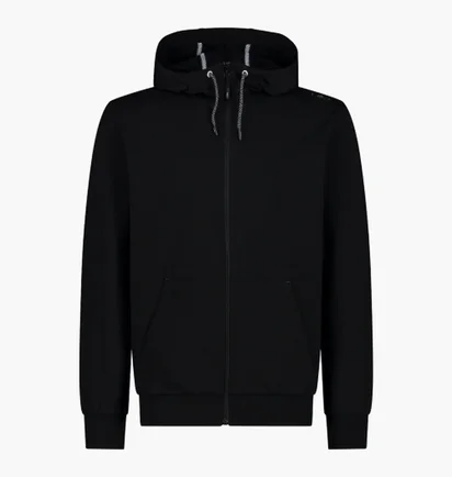 Толстовка мужская CMP Man Jacket Fix Hood Black 31D4317-U901