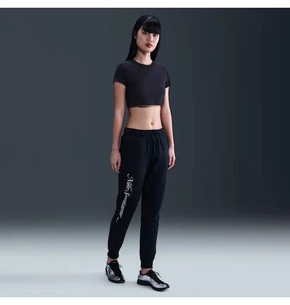 Спортивный костюм женский Nike Sportswear Club Fleece Graphic Crew Black HV2342-010__HV2346-010