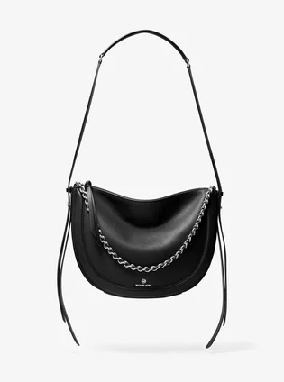 Сумка женская Michael Kors Jagger Large Pebbled Leather Messenger Bag Black 30S0S1JM9L-BLACK-8431