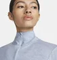 Кофта жіноча Nike Swift Element Uv Protection 1/4-Zip Running Top Light Blue FB4316-440