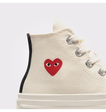 Кеди дитячі Converse X Comme Des Garçons Single Heart Chuck 70 White A08803C