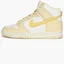 Кросівки жіночі Nike Dunk High White/Yellow DD1869-201