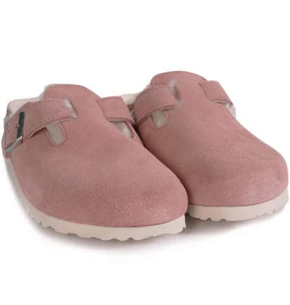Тапочки женские Birkenstock Boston Shearling Pink 1023292