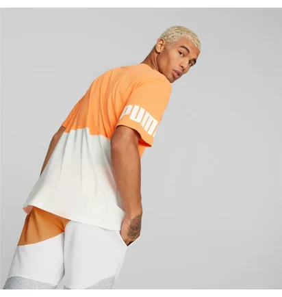 Футболка мужская Puma Power Colourblock Orange/White 673321-46