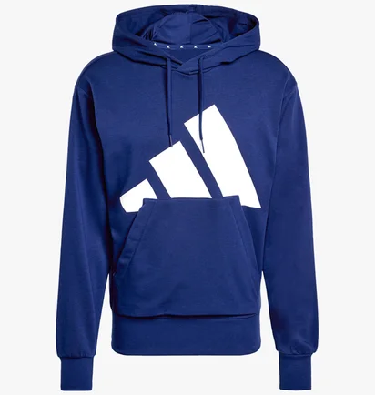Худи мужское Adidas Essentials Big Logo French Terry Blue JE8890