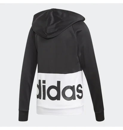 Спортивный костюм женский Adidas Linear Hoodie Black/White DV2425