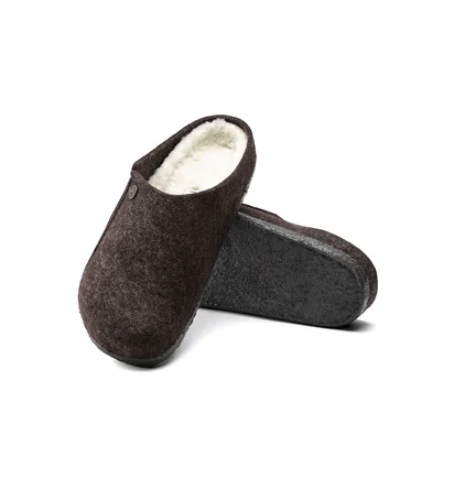 Тапочки чоловічі Birkenstock Zermatt Shearling Wool Felt Slippers Black 1016570