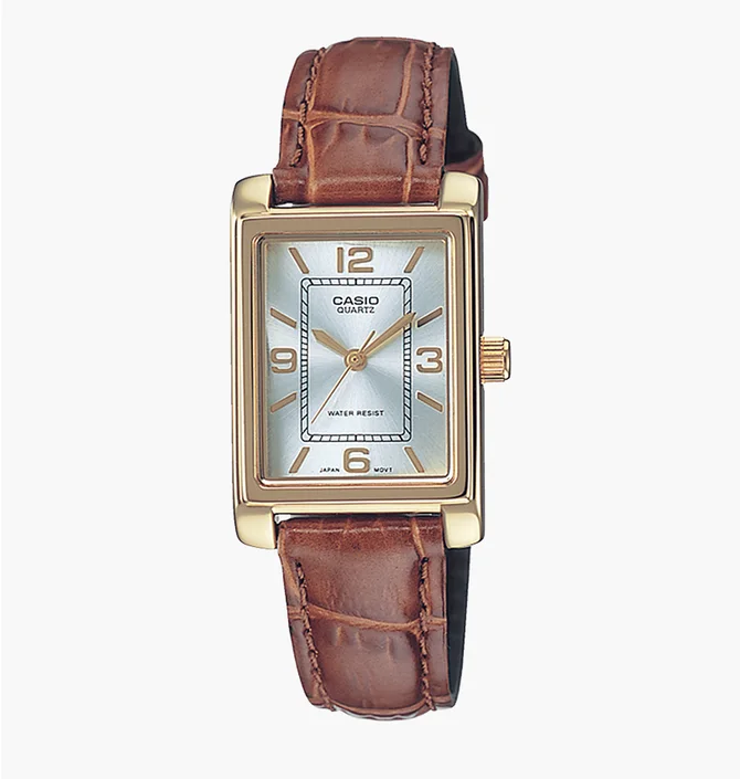 Часы женские Casio Wo Vintage Square Leather LTP-1234PGL-7A