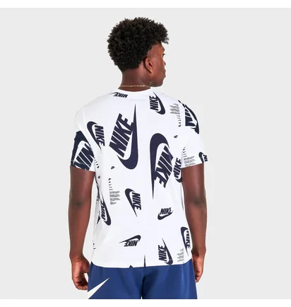 Футболка мужская Nike Sportswear All-Over Futura Print Short-Sleeve T-Shirt White Dr7817-100
