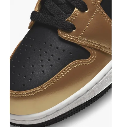 Кросівки дитячі Air Jordan Retro 1 Mid Se Casual Shoes Metallic/Black Dr6967-071