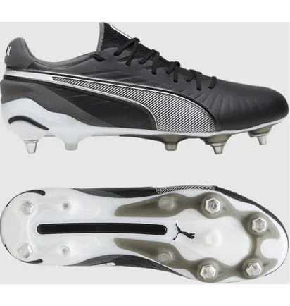 Бутсы унисекс Puma King Ultimate Mxsg Black/Grey 107866-01